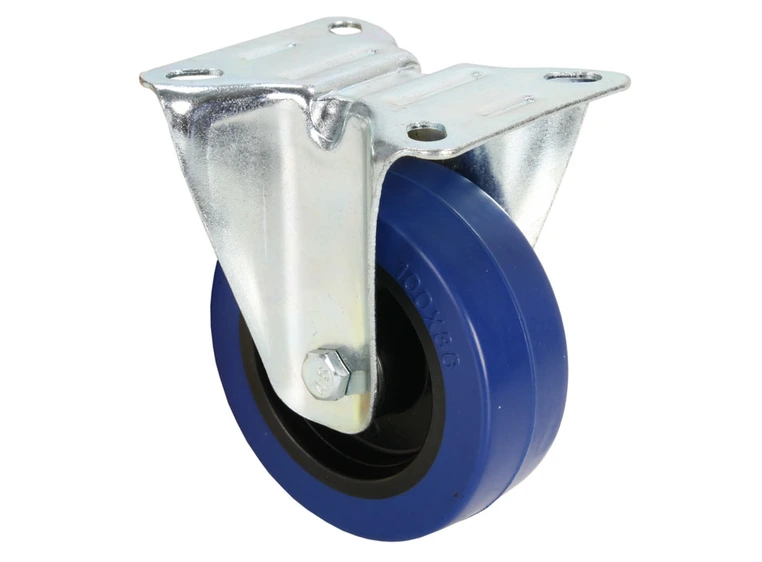 Adam Hall Hardware 372141 - Castor 100 mm with blue Wheel 